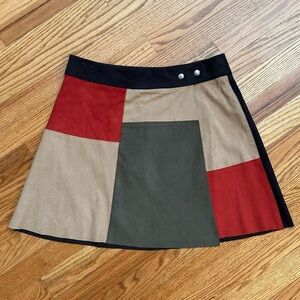1. STATE Colorblock Faux Suede Miniskirt size 6